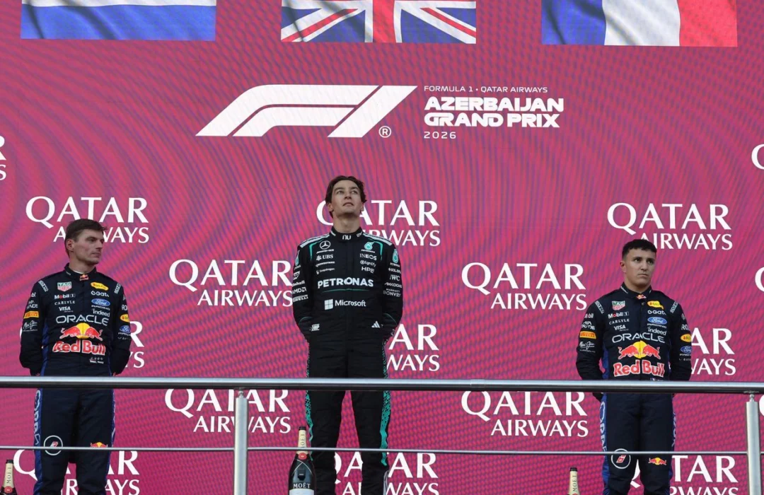 Russell vence GP do Azerbaijão com vitória apertada sobre Verstappen