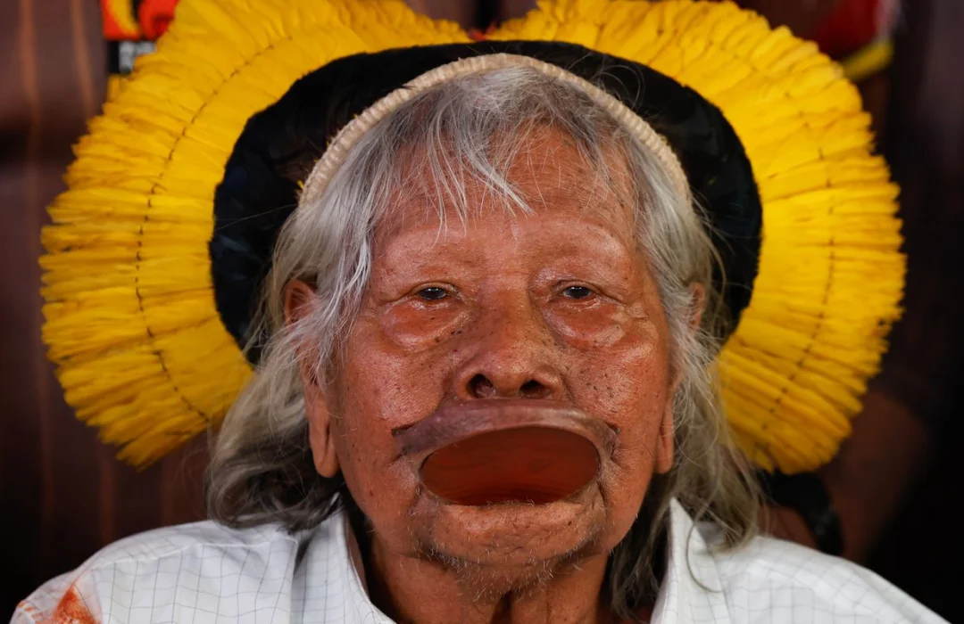 Cacique Raoni, aos 94 anos, recebe cuidados paliativos em Mato Grosso
