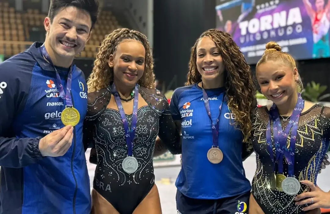 Brasil encerra Copa do Mundo de Ginástica com cinco medalhas no último dia